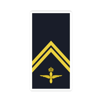 Sweden AirForce OR 4 2019 (Sweden) (Military Rank) STICKER Vinyl Kiss-Cut Decal 3 Inch White - The Sticker Space