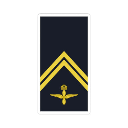 Sweden AirForce OR 4 2019 (Sweden) (Military Rank) STICKER Vinyl Kiss-Cut Decal 4 Inch White - The Sticker Space