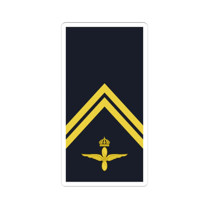 Sweden AirForce OR 4 2019 (Sweden) (Military Rank) STICKER Vinyl Kiss-Cut Decal 6 Inch White - The Sticker Space