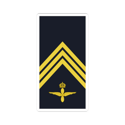 Sweden AirForce OR 5a 2019 (Sweden) (Military Rank) STICKER Vinyl Kiss-Cut Decal 3 Inch White - The Sticker Space