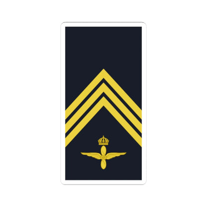 Sweden AirForce OR 5a 2019 (Sweden) (Military Rank) STICKER Vinyl Kiss-Cut Decal 4 Inch White - The Sticker Space