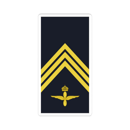 Sweden AirForce OR 5a 2019 (Sweden) (Military Rank) STICKER Vinyl Kiss-Cut Decal 6 Inch White - The Sticker Space