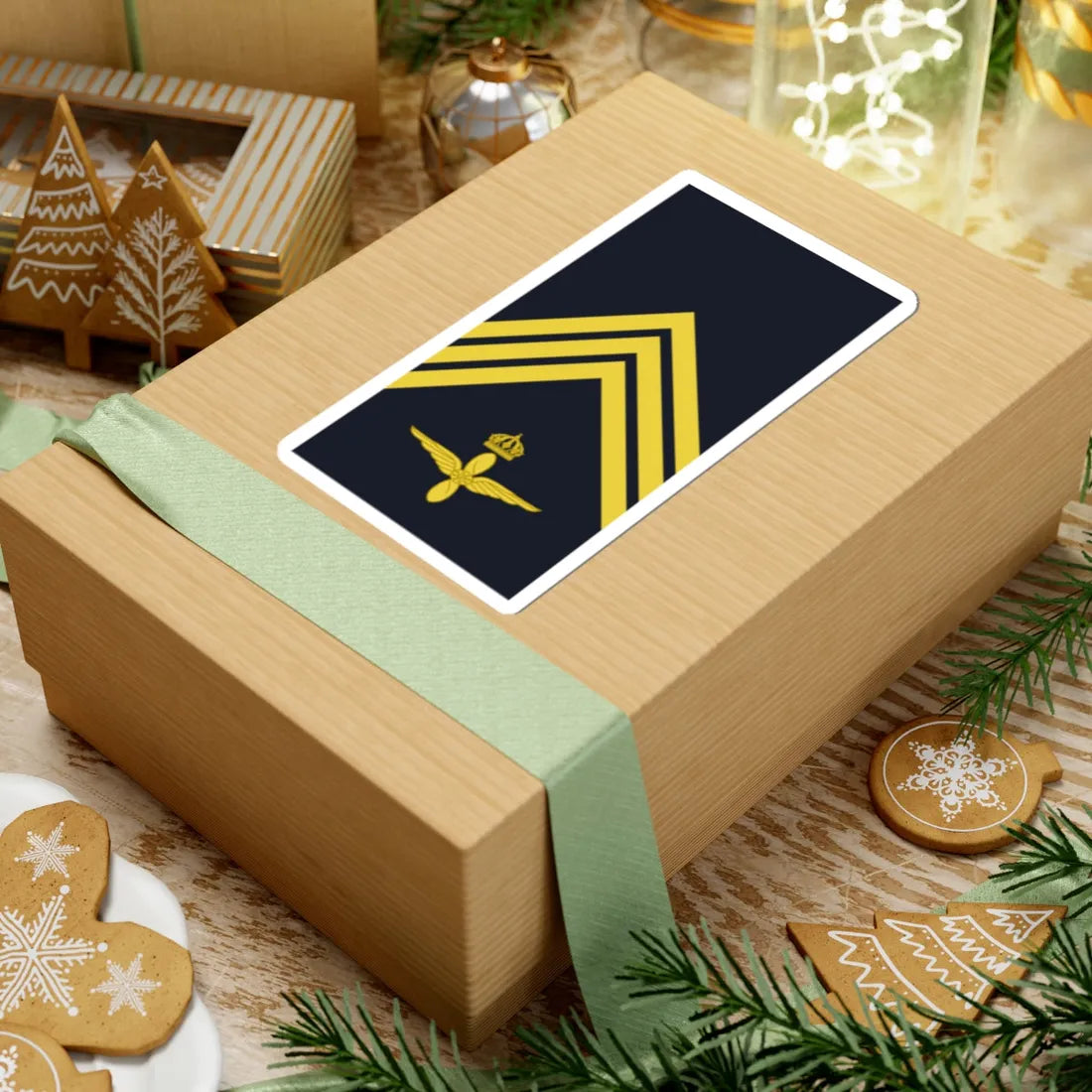 Sweden AirForce OR 5a 2019 (Sweden) (Military Rank) STICKER Vinyl Kiss-Cut Decal - The Sticker Space