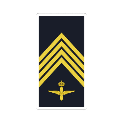 Sweden AirForce OR 5b 2019 (Sweden) (Military Rank) STICKER Vinyl Kiss-Cut Decal 4 Inch White - The Sticker Space