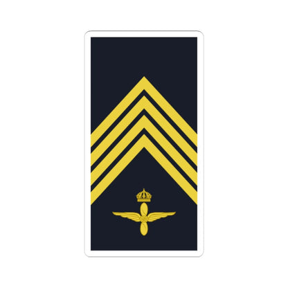 Sweden AirForce OR 5b 2019 (Sweden) (Military Rank) STICKER Vinyl Kiss-Cut Decal 6 Inch White - The Sticker Space