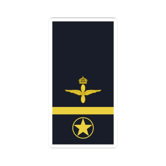 Sweden AirForce OR 6a 2019 (Sweden) (Military Rank) STICKER Vinyl Kiss-Cut Decal 2 Inch White - The Sticker Space