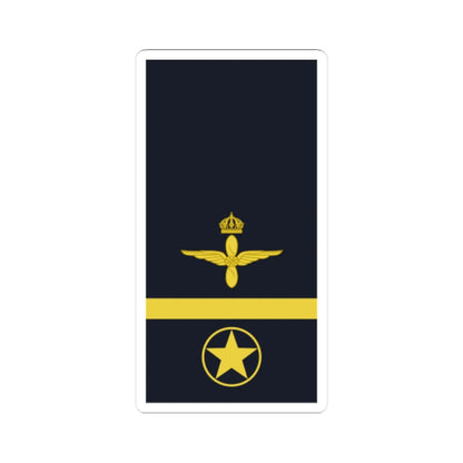 Sweden AirForce OR 6a 2019 (Sweden) (Military Rank) STICKER Vinyl Kiss-Cut Decal 3 Inch White - The Sticker Space