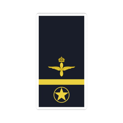 Sweden AirForce OR 6a 2019 (Sweden) (Military Rank) STICKER Vinyl Kiss-Cut Decal 4 Inch White - The Sticker Space