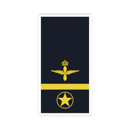 Sweden AirForce OR 6a 2019 (Sweden) (Military Rank) STICKER Vinyl Kiss-Cut Decal 6 Inch White - The Sticker Space