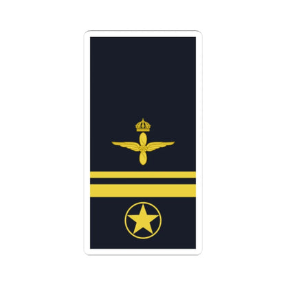 Sweden AirForce OR 6b 2019 (Sweden) (Military Rank) STICKER Vinyl Kiss-Cut Decal 4 Inch White - The Sticker Space