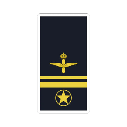 Sweden AirForce OR 6b 2019 (Sweden) (Military Rank) STICKER Vinyl Kiss-Cut Decal 6 Inch White - The Sticker Space