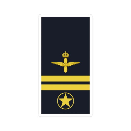 Sweden AirForce OR 7 2019 (Sweden) (Military Rank) STICKER Vinyl Kiss-Cut Decal 2 Inch White - The Sticker Space