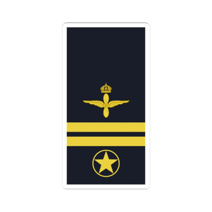 Sweden AirForce OR 7 2019 (Sweden) (Military Rank) STICKER Vinyl Kiss-Cut Decal 3 Inch White - The Sticker Space