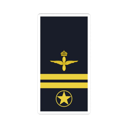 Sweden AirForce OR 7 2019 (Sweden) (Military Rank) STICKER Vinyl Kiss-Cut Decal 4 Inch White - The Sticker Space