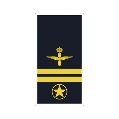 Sweden AirForce OR 7 2019 (Sweden) (Military Rank) STICKER Vinyl Kiss-Cut Decal 6 Inch White - The Sticker Space