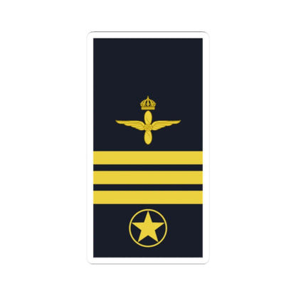 Sweden AirForce OR 8 2019 (Sweden) (Military Rank) STICKER Vinyl Kiss-Cut Decal 2 Inch White - The Sticker Space