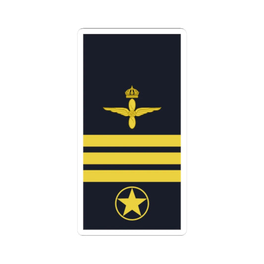 Sweden AirForce OR 8 2019 (Sweden) (Military Rank) STICKER Vinyl Kiss-Cut Decal 2 Inch White - The Sticker Space