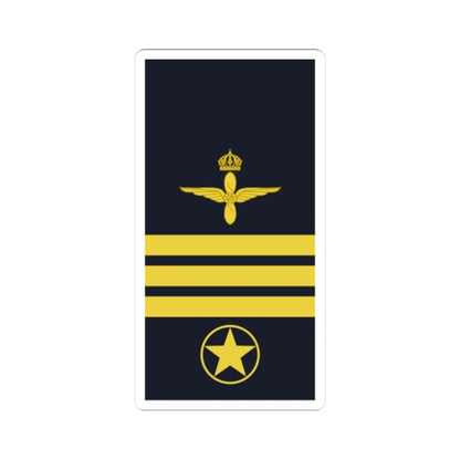 Sweden AirForce OR 8 2019 (Sweden) (Military Rank) STICKER Vinyl Kiss-Cut Decal 3 Inch White - The Sticker Space