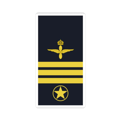 Sweden AirForce OR 8 2019 (Sweden) (Military Rank) STICKER Vinyl Kiss-Cut Decal 4 Inch White - The Sticker Space