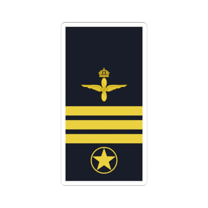 Sweden AirForce OR 8 2019 (Sweden) (Military Rank) STICKER Vinyl Kiss-Cut Decal 6 Inch White - The Sticker Space