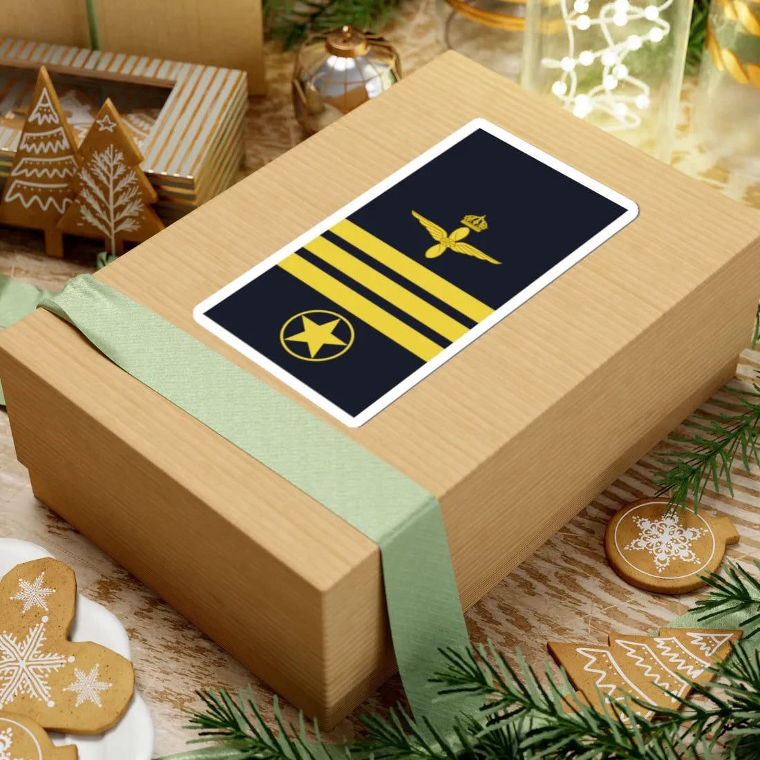 Sweden AirForce OR 8 2019 (Sweden) (Military Rank) STICKER Vinyl Kiss-Cut Decal - The Sticker Space