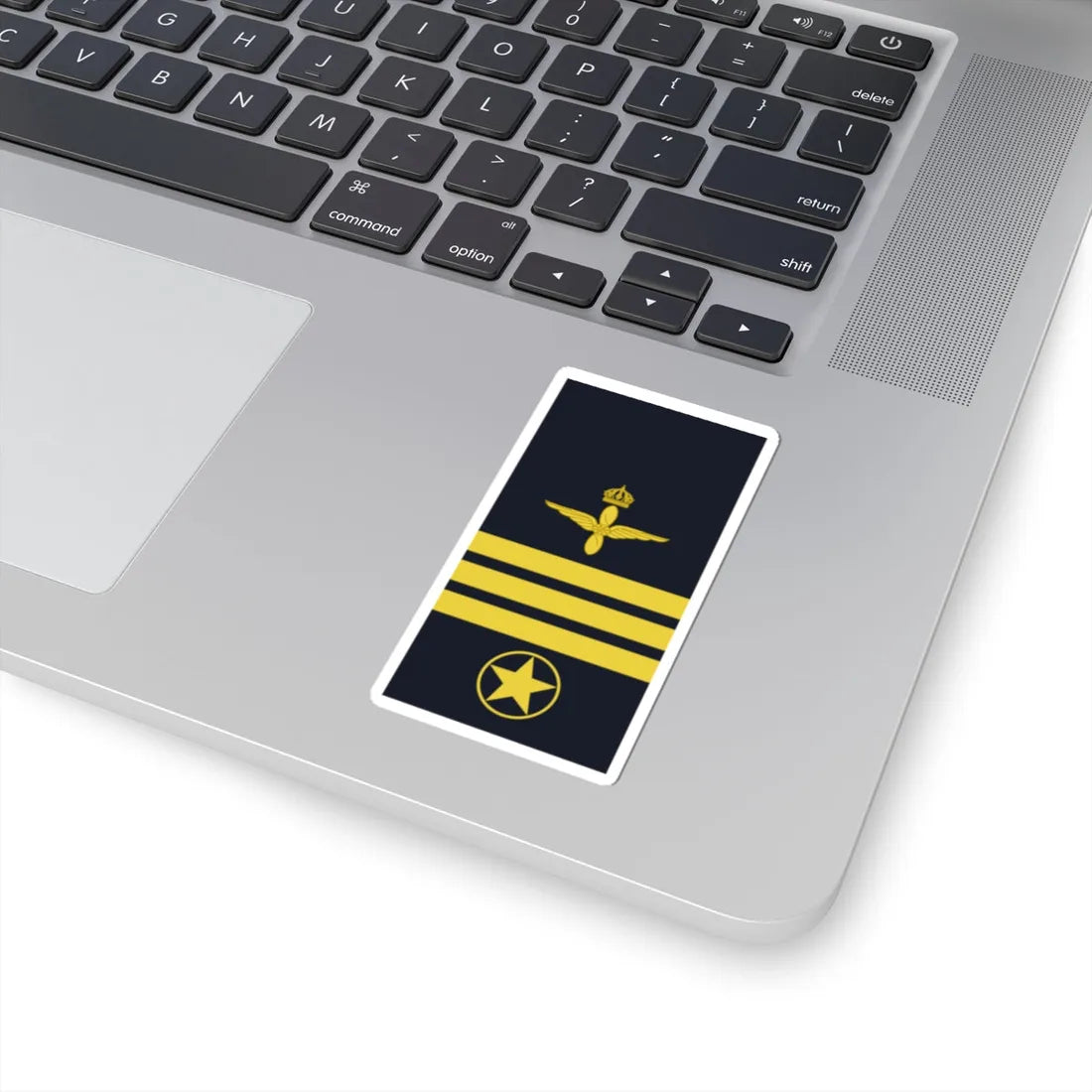 Sweden AirForce OR 8 2019 (Sweden) (Military Rank) STICKER Vinyl Kiss-Cut Decal - The Sticker Space