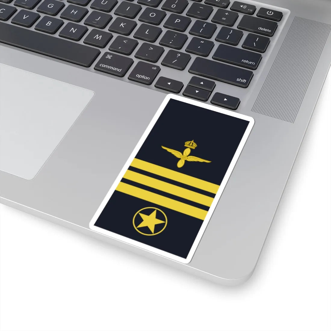Sweden AirForce OR 8 2019 (Sweden) (Military Rank) STICKER Vinyl Kiss-Cut Decal - The Sticker Space