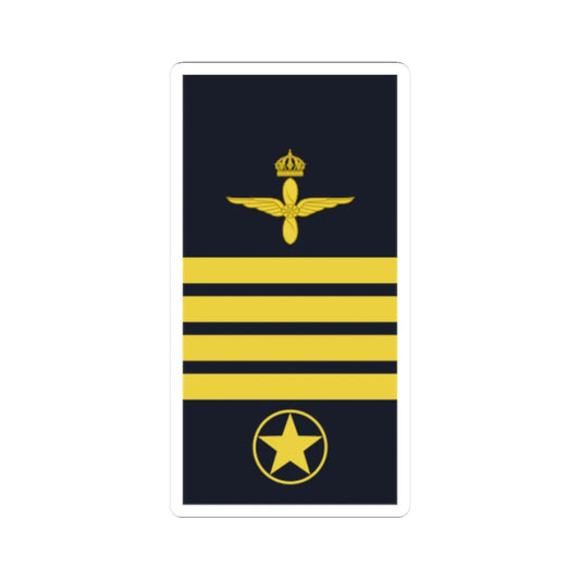 Sweden AirForce OR 9 2019 (Sweden) (Military Rank) STICKER Vinyl Kiss-Cut Decal 2 Inch White - The Sticker Space