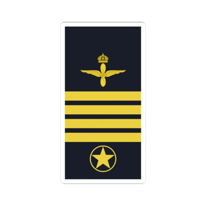 Sweden AirForce OR 9 2019 (Sweden) (Military Rank) STICKER Vinyl Kiss-Cut Decal 3 Inch White - The Sticker Space