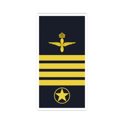 Sweden AirForce OR 9 2019 (Sweden) (Military Rank) STICKER Vinyl Kiss-Cut Decal 4 Inch White - The Sticker Space