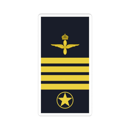 Sweden AirForce OR 9 2019 (Sweden) (Military Rank) STICKER Vinyl Kiss-Cut Decal 6 Inch White - The Sticker Space