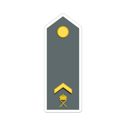 Sweden Army OR 3 M1987 (Sweden) (Military Rank) STICKER Vinyl Kiss-Cut Decal 6 Inch White - The Sticker Space