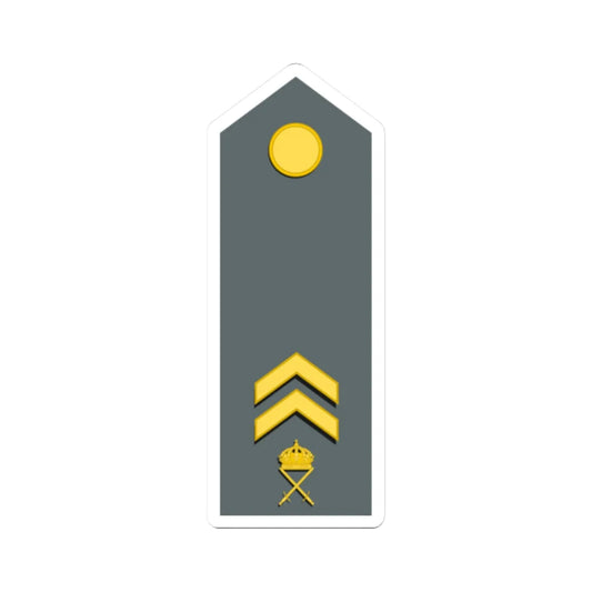 Sweden Army OR 4 M1987 (Sweden) (Military Rank) STICKER Vinyl Kiss-Cut Decal 2 Inch White - The Sticker Space