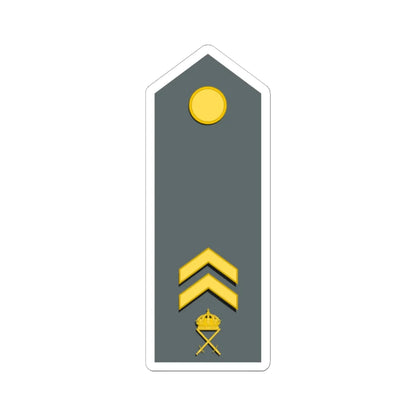 Sweden Army OR 4 M1987 (Sweden) (Military Rank) STICKER Vinyl Kiss-Cut Decal 6 Inch White - The Sticker Space