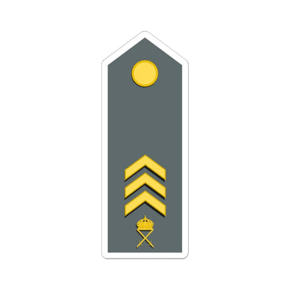 Sweden Army OR 5a M1987 (Sweden) (Military Rank) STICKER Vinyl Kiss-Cut Decal 6 Inch White - The Sticker Space