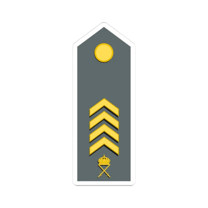 Sweden Army OR 5b M1987 (Sweden) (Military Rank) STICKER Vinyl Kiss-Cut Decal 3 Inch White - The Sticker Space