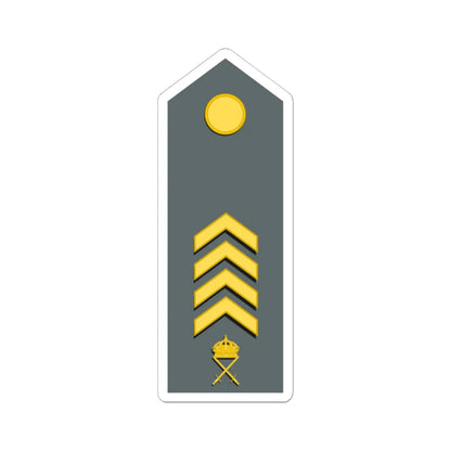 Sweden Army OR 5b M1987 (Sweden) (Military Rank) STICKER Vinyl Kiss-Cut Decal 6 Inch White - The Sticker Space