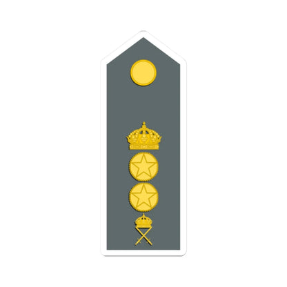 Sweden Army OR 9 M1987 (Sweden) (Military Rank) STICKER Vinyl Kiss-Cut Decal - The Sticker Space