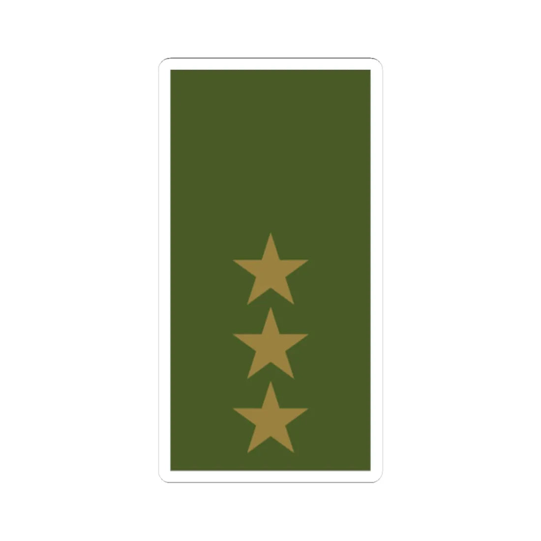 Sweden Field OF 2 2019 (Sweden) (Military Rank) STICKER Vinyl Kiss-Cut Decal 3 Inch White - The Sticker Space