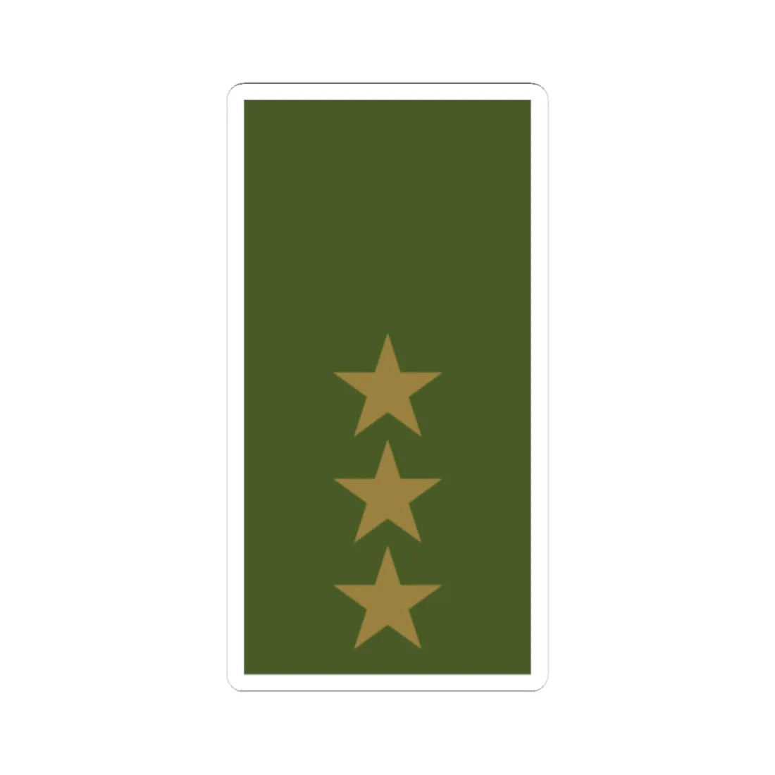 Sweden Field OF 2 2019 (Sweden) (Military Rank) STICKER Vinyl Kiss-Cut Decal 4 Inch White - The Sticker Space