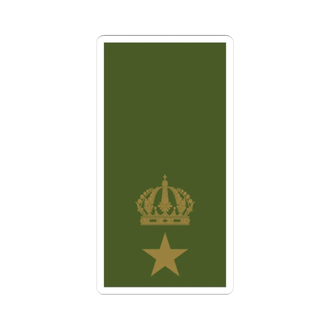 Sweden Field OF 3 2019 (Sweden) (Military Rank) STICKER Vinyl Kiss-Cut Decal 4 Inch White - The Sticker Space
