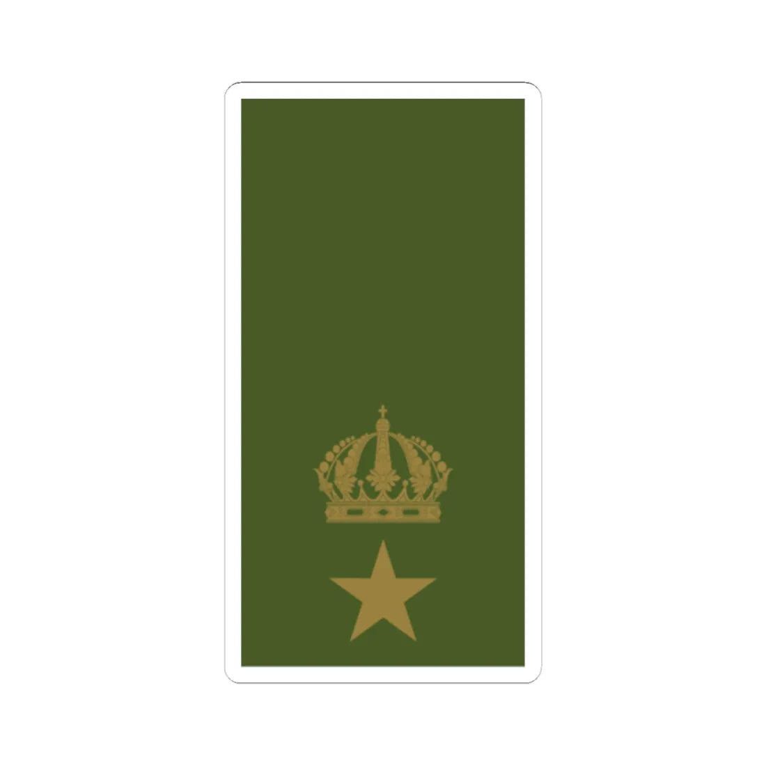 Sweden Field OF 3 2019 (Sweden) (Military Rank) STICKER Vinyl Kiss-Cut Decal 6 Inch White - The Sticker Space