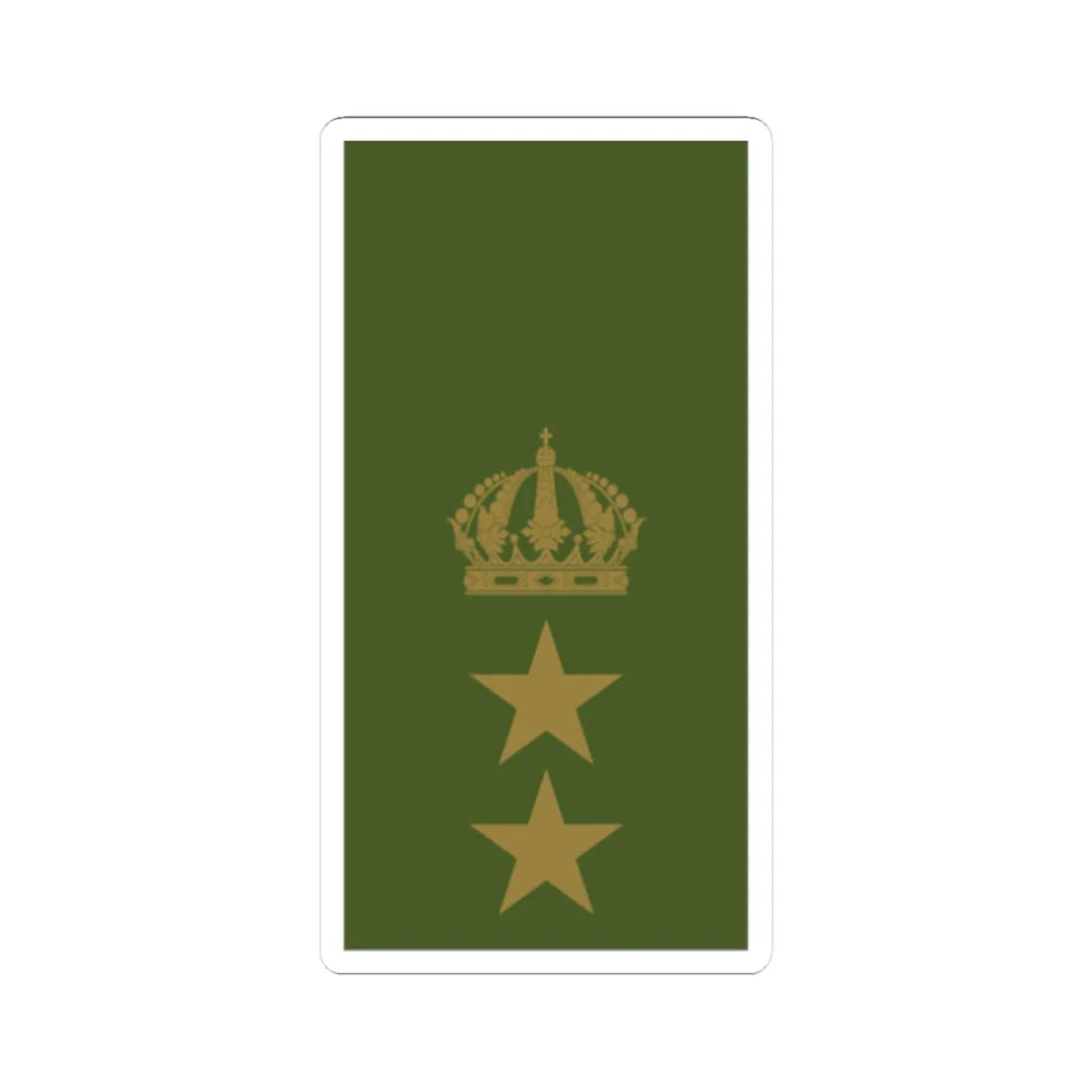 Sweden Field OF 4 2019 (Sweden) (Military Rank) STICKER Vinyl Kiss-Cut Decal 3 Inch White - The Sticker Space
