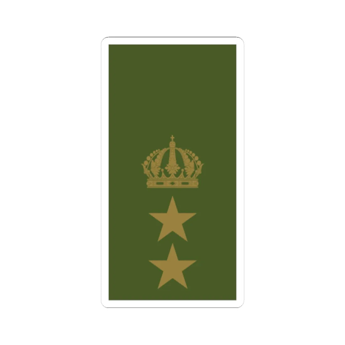Sweden Field OF 4 2019 (Sweden) (Military Rank) STICKER Vinyl Kiss-Cut Decal 4 Inch White - The Sticker Space