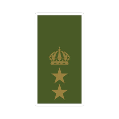 Sweden Field OF 4 2019 (Sweden) (Military Rank) STICKER Vinyl Kiss-Cut Decal 4 Inch White - The Sticker Space