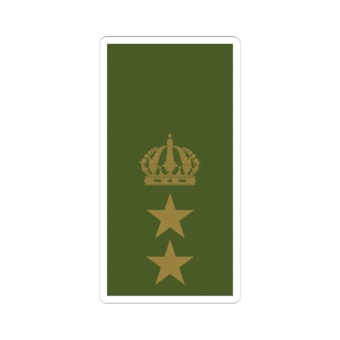 Sweden Field OF 4 2019 (Sweden) (Military Rank) STICKER Vinyl Kiss-Cut Decal 6 Inch White - The Sticker Space
