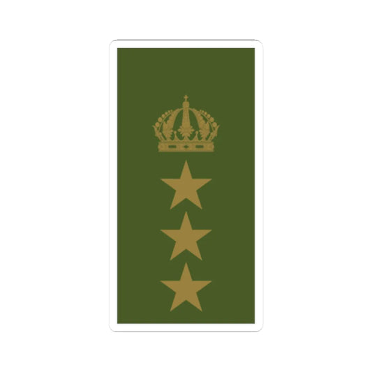 Sweden Field OF 5 2019 (Sweden) (Military Rank) STICKER Vinyl Kiss-Cut Decal 2 Inch White - The Sticker Space