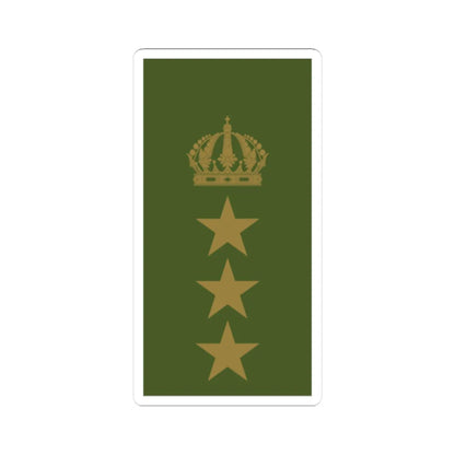 Sweden Field OF 5 2019 (Sweden) (Military Rank) STICKER Vinyl Kiss-Cut Decal 3 Inch White - The Sticker Space