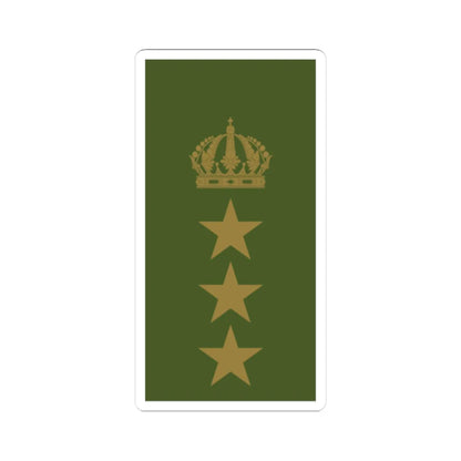 Sweden Field OF 5 2019 (Sweden) (Military Rank) STICKER Vinyl Kiss-Cut Decal 4 Inch White - The Sticker Space