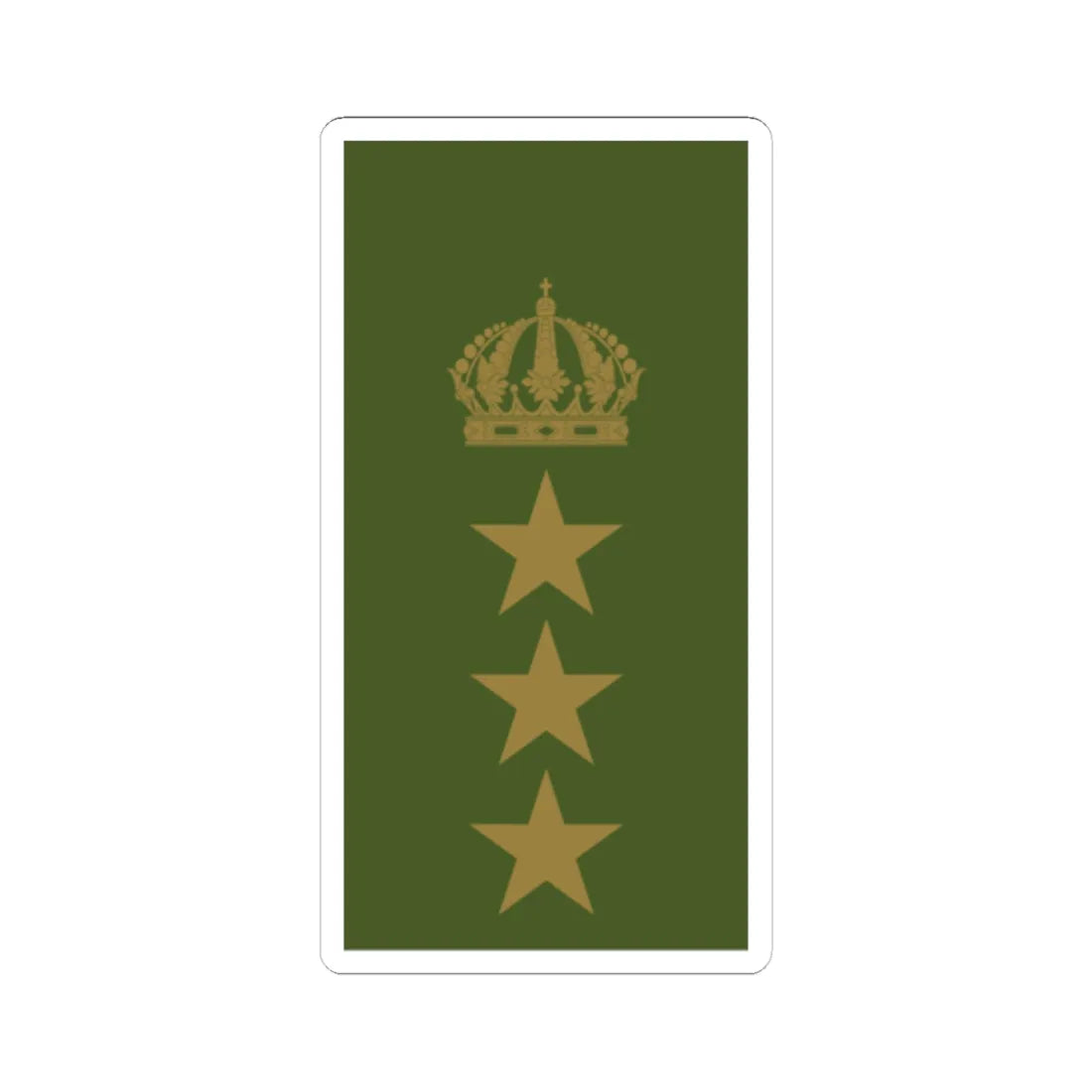 Sweden Field OF 5 2019 (Sweden) (Military Rank) STICKER Vinyl Kiss-Cut Decal 6 Inch White - The Sticker Space